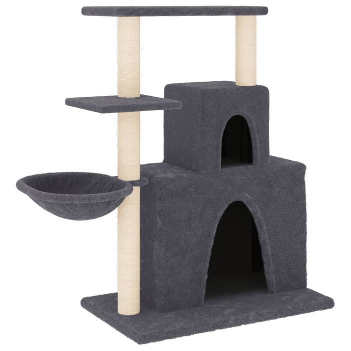 Ansamblu pisici cu stâlpi din funie sisal, gri închis, 83 cm - WALTI WALTI
