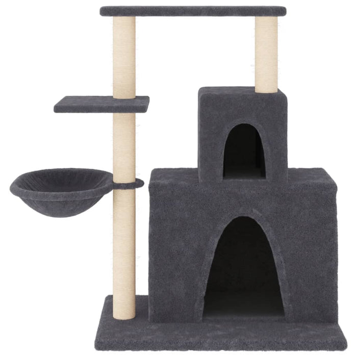 Ansamblu pisici cu stâlpi din funie sisal, gri închis, 83 cm - WALTI WALTI