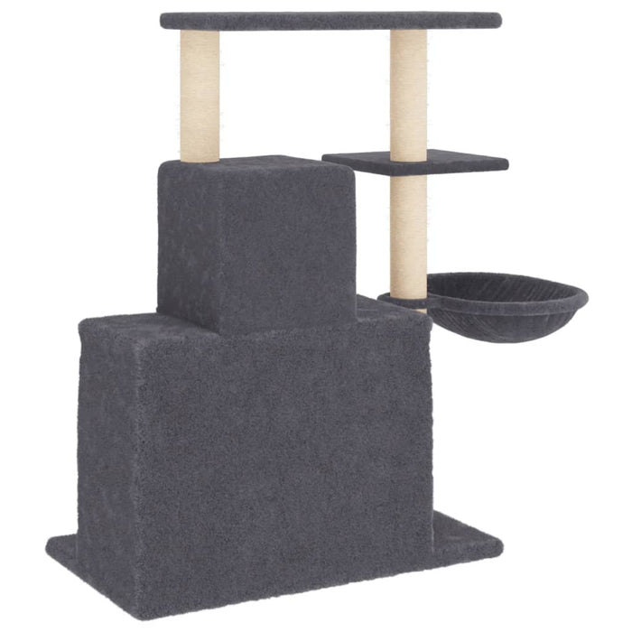 Ansamblu pisici cu stâlpi din funie sisal, gri închis, 83 cm - WALTI WALTI