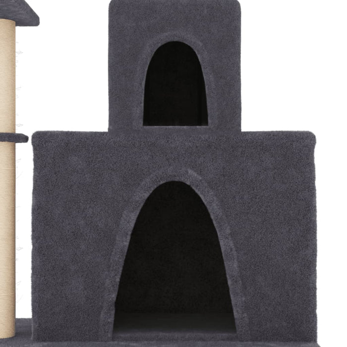 Ansamblu pisici cu stâlpi din funie sisal, gri închis, 83 cm - WALTI WALTI
