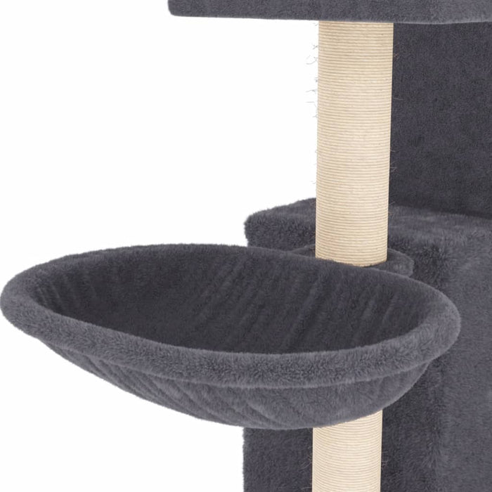 Ansamblu pisici cu stâlpi din funie sisal, gri închis, 83 cm - WALTI WALTI