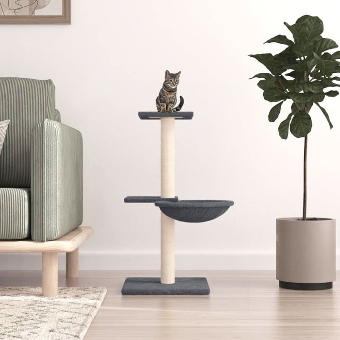 Ansamblu pisici cu stâlpi din funie sisal, gri închis, 72 cm - WALTI WALTI