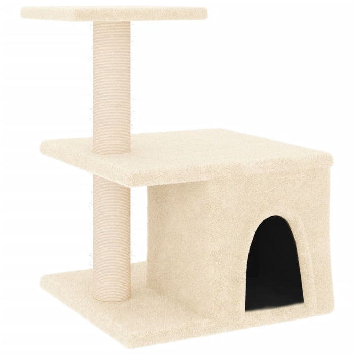 Ansamblu de pisici cu stâlpi din funie de sisal, crem, 48 cm - WALTI WALTI