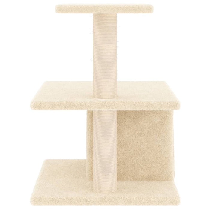 Ansamblu de pisici cu stâlpi din funie de sisal, crem, 48 cm - WALTI WALTI