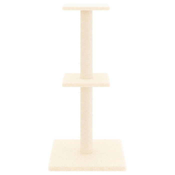 Ansamblu de pisici cu stâlpi din funie de sisal, crem, 73 cm - WALTI WALTI