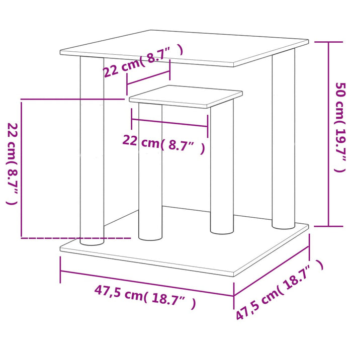 Stâlpi de zgâriat pentru pisici cu platforme, crem, 50 cm WALTI