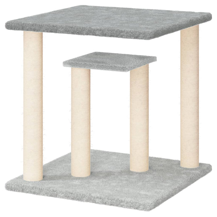 Stâlpi de zgâriat pentru pisici cu platforme, gri deschis 50 cm WALTI