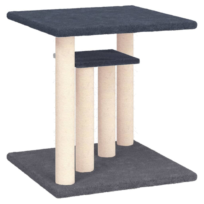 Stâlpi de zgâriat pentru pisici cu platforme, gri închis, 50 cm WALTI