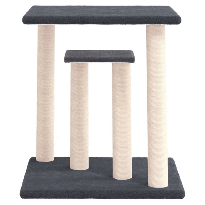 Stâlpi de zgâriat pentru pisici cu platforme, gri închis, 50 cm WALTI