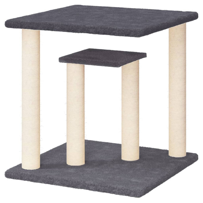 Stâlpi de zgâriat pentru pisici cu platforme, gri închis, 50 cm WALTI