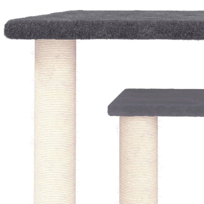 Stâlpi de zgâriat pentru pisici cu platforme, gri închis, 50 cm WALTI