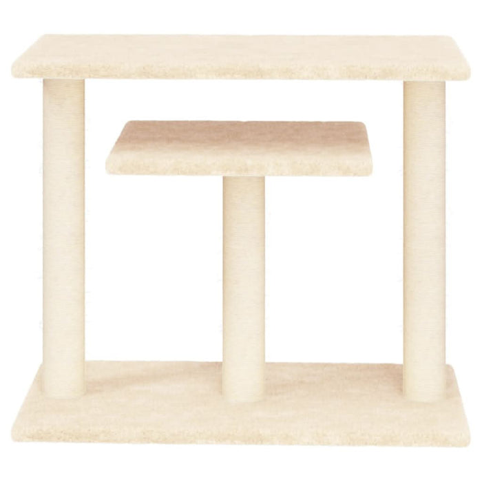 Stâlpi de zgâriat pentru pisici cu platforme, crem, 62,5 cm - WALTI WALTI