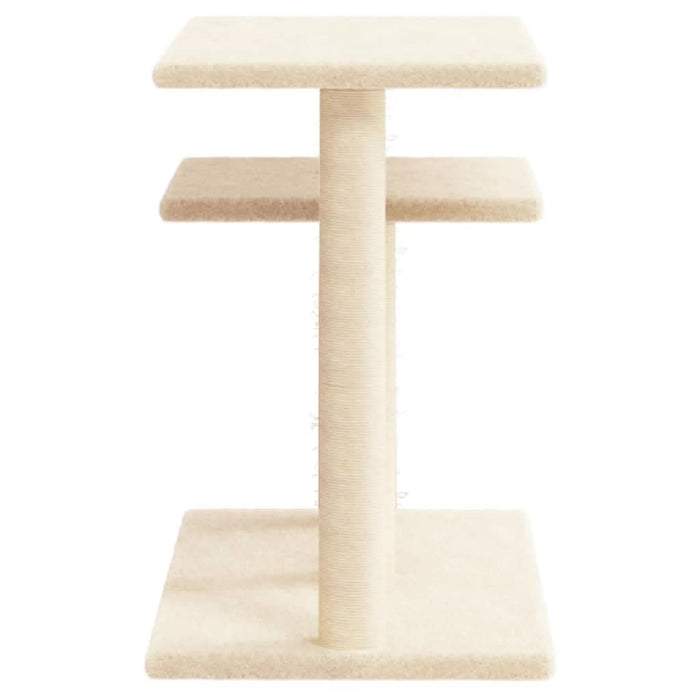 Stâlpi de zgâriat pentru pisici cu platforme, crem, 62,5 cm - WALTI WALTI