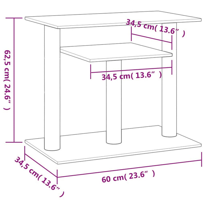 Stâlpi de zgâriat pentru pisici cu platforme, crem, 62,5 cm - WALTI WALTI