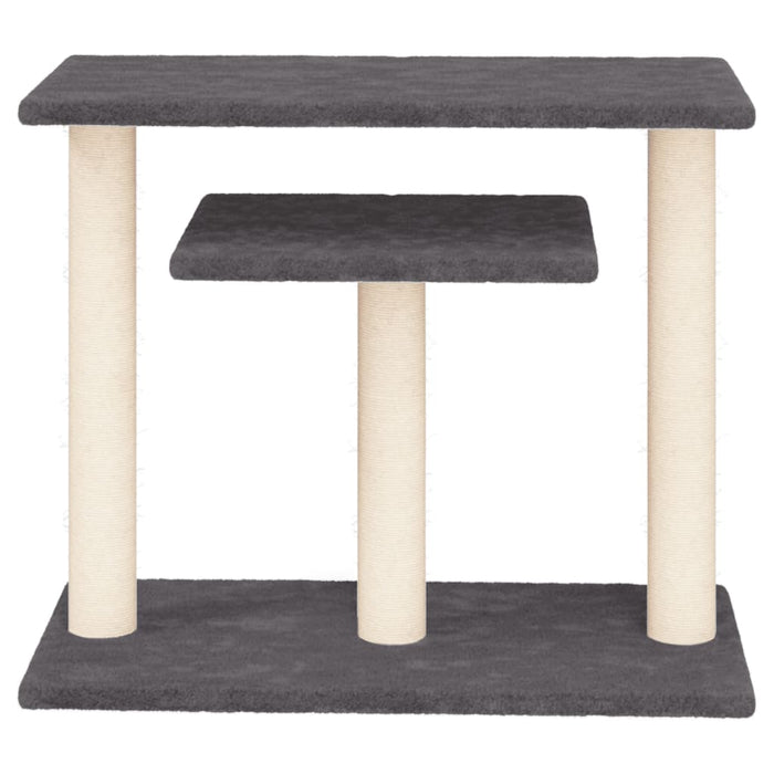 Stâlpi zgâriat pentru pisici cu platforme, gri închis, 62,5 cm - WALTI WALTI