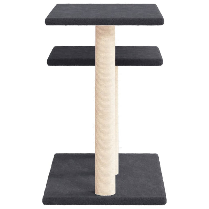 Stâlpi zgâriat pentru pisici cu platforme, gri închis, 62,5 cm - WALTI WALTI
