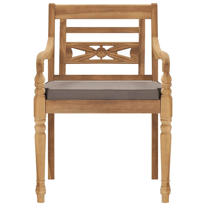 Set mobilier grădină cu perne gri închis 9 piese lemn masiv tec WALTI