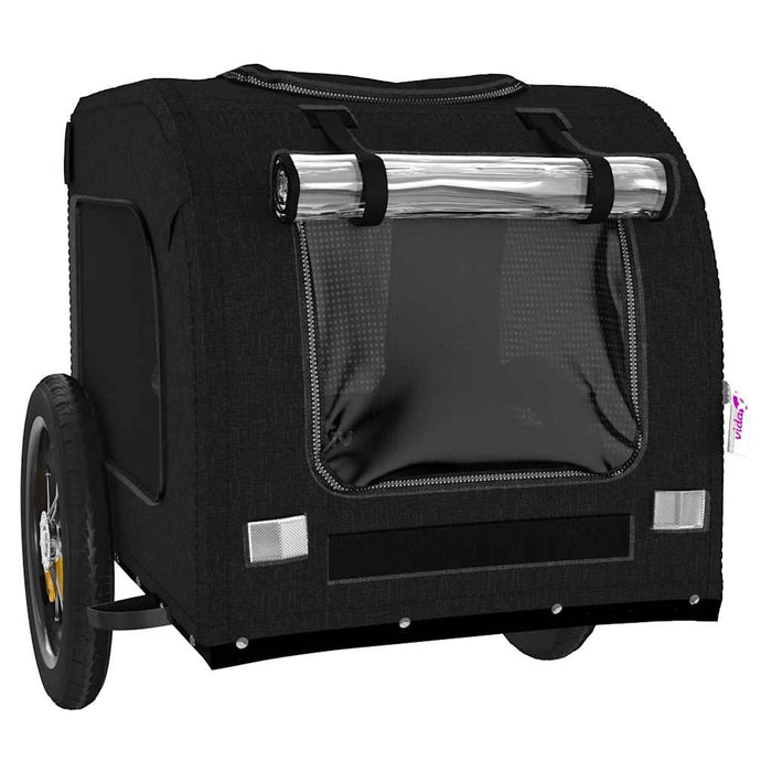 Remorcă bicicletă animale companie, negru, textil oxford/fier WALTI