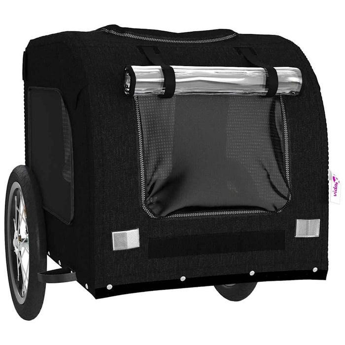 Remorcă bicicletă animale companie, negru, textil oxford/fier WALTI
