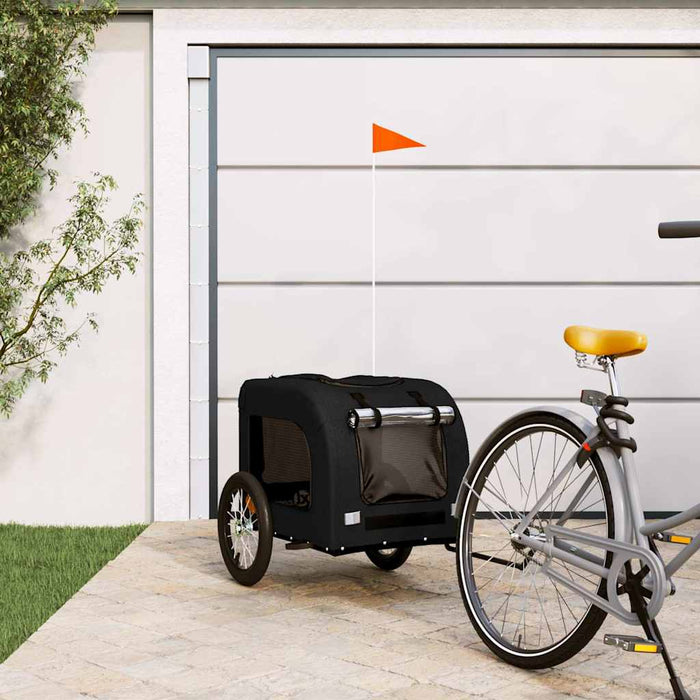 Remorcă bicicletă animale companie, negru, textil oxford/fier WALTI
