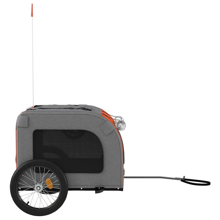 Remorcă bicicletă animale companie, roșu/gri textil oxford/fier WALTI
