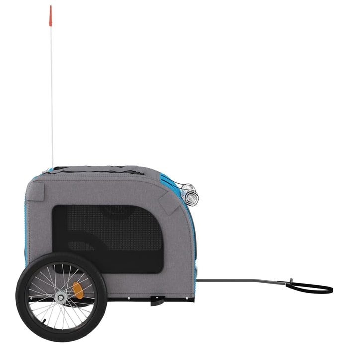 Remorcă bicicletă animale companie, albastru/gri, oxford/fier - WALTI WALTI