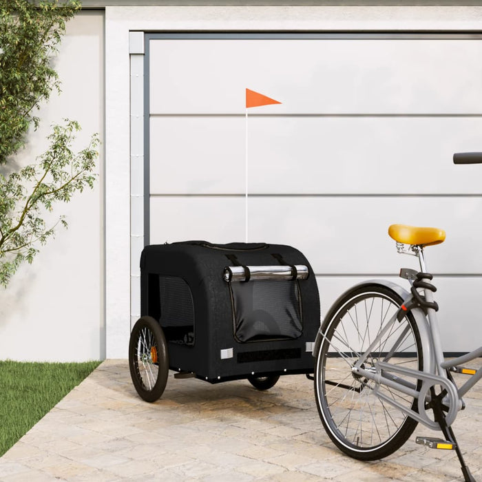 Remorcă bicicletă animale companie, negru, textil oxford/fier - WALTI WALTI