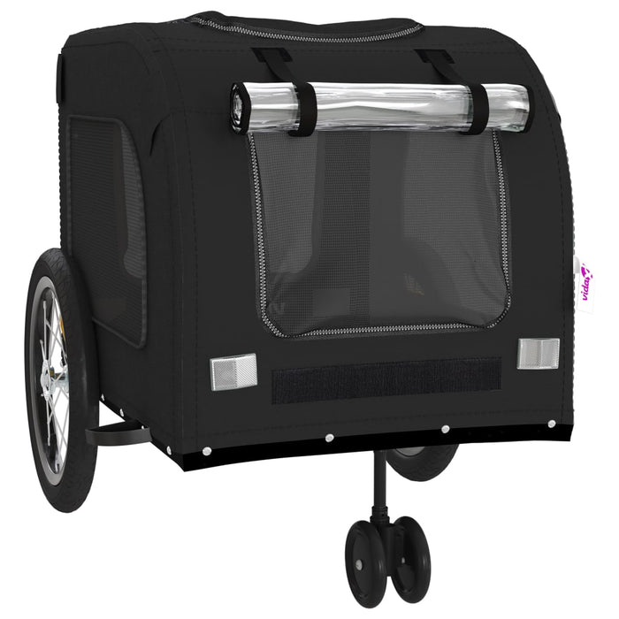 Remorcă bicicletă animale companie, negru, textil oxford/fier WALTI