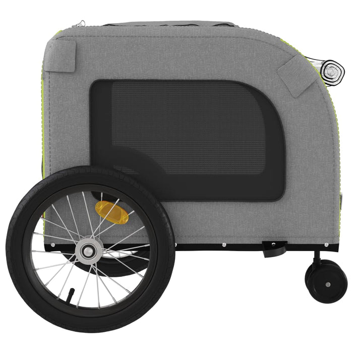 Remorcă bicicletă animale companie verde/gri textil oxford/fier - WALTI WALTI