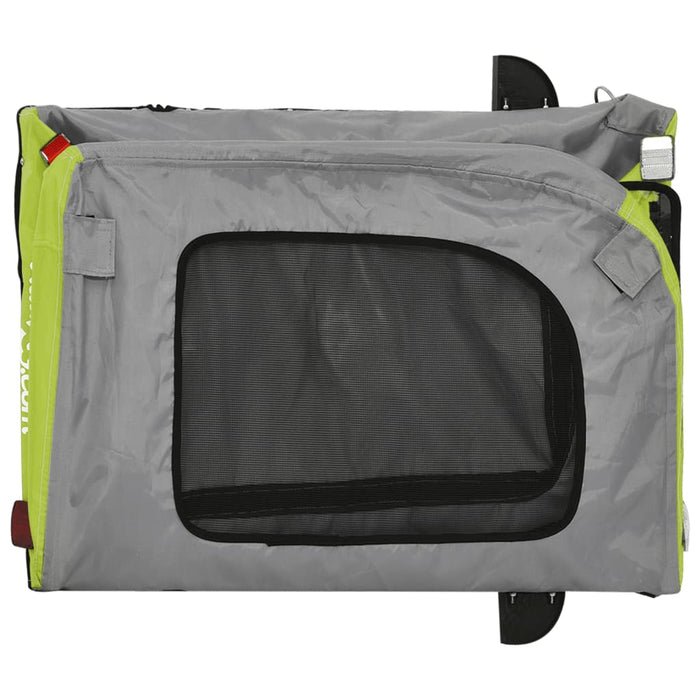 Remorcă bicicletă animale companie verde/gri textil oxford/fier - WALTI WALTI
