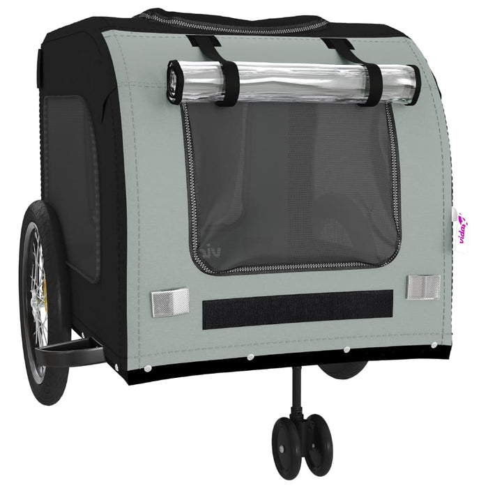 Remorcă bicicletă animale companie gri/negru textil oxford/fier WALTI