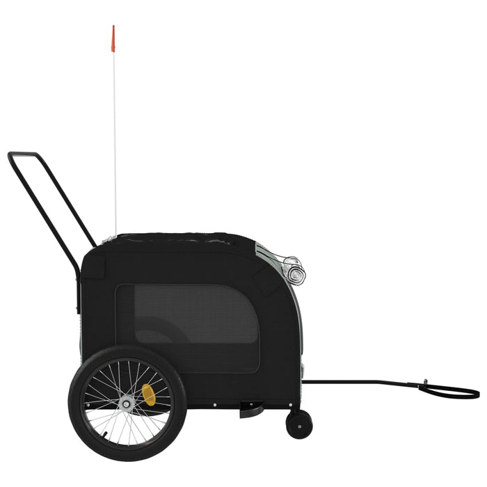 Remorcă bicicletă animale companie gri/negru textil oxford/fier WALTI