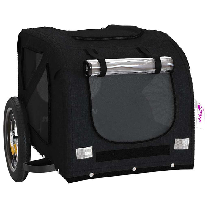 Remorcă bicicletă animale companie, negru, textil oxford/fier WALTI