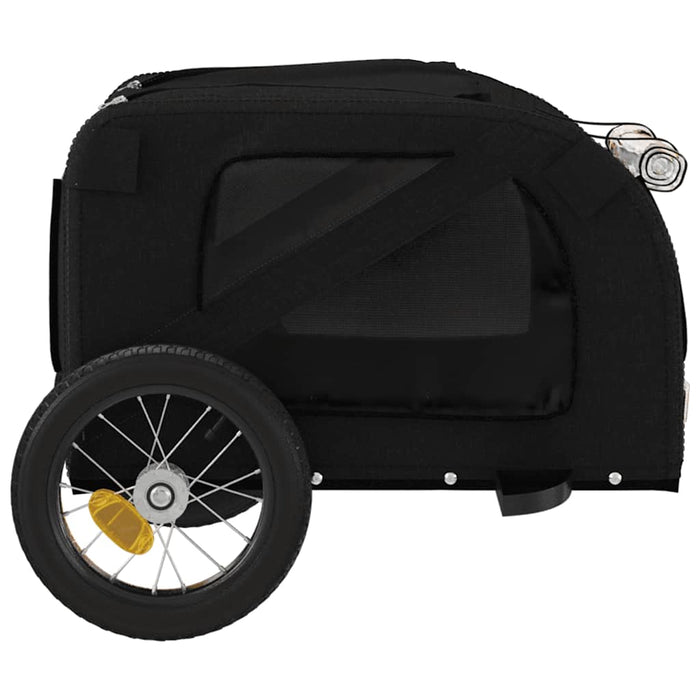 Remorcă bicicletă animale companie, negru, textil oxford/fier WALTI