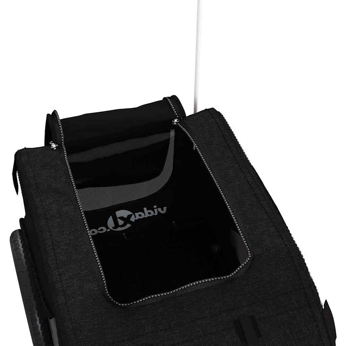 Remorcă bicicletă animale companie, negru, textil oxford/fier WALTI