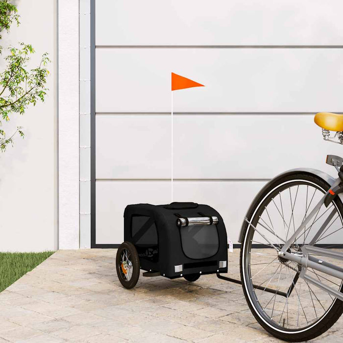Remorcă bicicletă animale companie, negru, textil oxford/fier WALTI