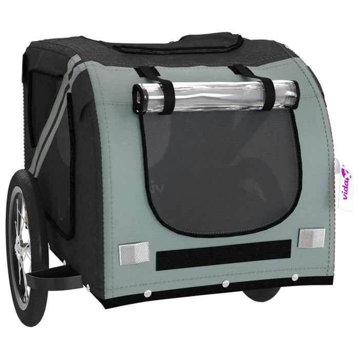 Remorcă bicicletă animale companie gri/negru textil oxford/fier WALTI