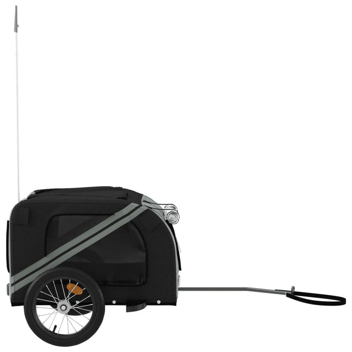 Remorcă bicicletă animale companie gri/negru textil oxford/fier WALTI
