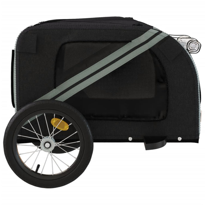 Remorcă bicicletă animale companie gri/negru textil oxford/fier WALTI