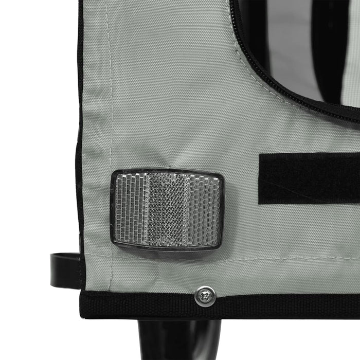 Remorcă bicicletă animale companie gri/negru textil oxford/fier WALTI