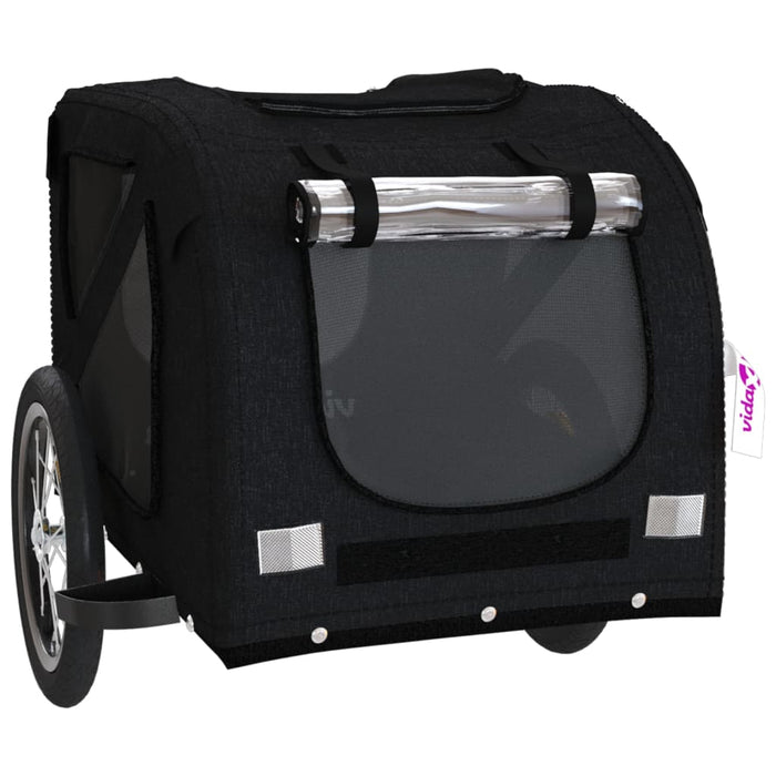 Remorcă bicicletă animale companie, negru, textil oxford/fier WALTI