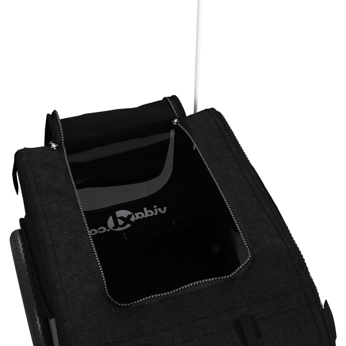 Remorcă bicicletă animale companie, negru, textil oxford/fier WALTI
