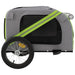 Remorcă bicicletă animale companie verde/gri textil oxford/fier - WALTI WALTI