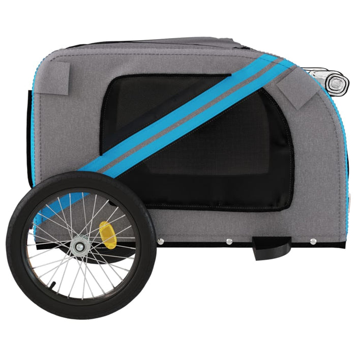Remorcă bicicletă animale companie, albastru/gri, oxford/fier - WALTI WALTI