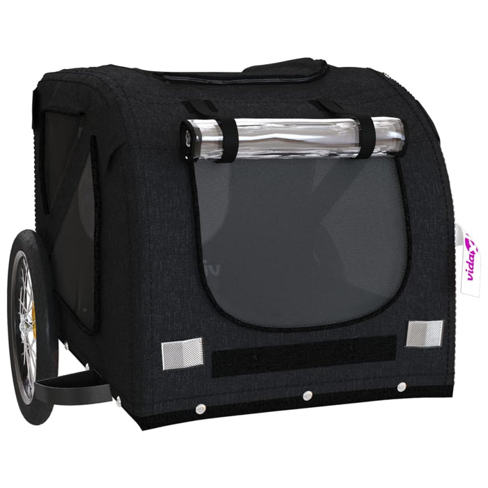 Remorcă bicicletă animale companie, negru, textil oxford/fier WALTI