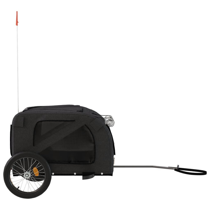 Remorcă bicicletă animale companie, negru, textil oxford/fier WALTI