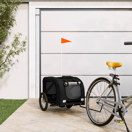Remorcă bicicletă animale companie, negru, textil oxford/fier - WALTI WALTI