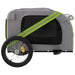 Remorcă bicicletă animale companie verde/gri textil oxford/fier - WALTI WALTI