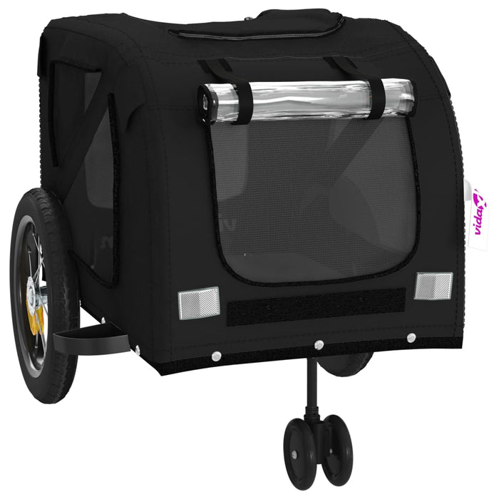 Remorcă bicicletă animale companie, negru, textil oxford/fier WALTI