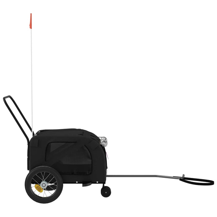 Remorcă bicicletă animale companie, negru, textil oxford/fier WALTI